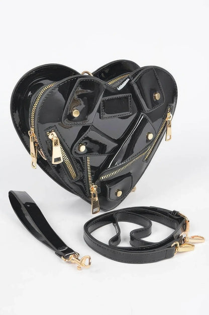 Luxury Heart Shape Jacket Crossbody Bag - IVORYNN