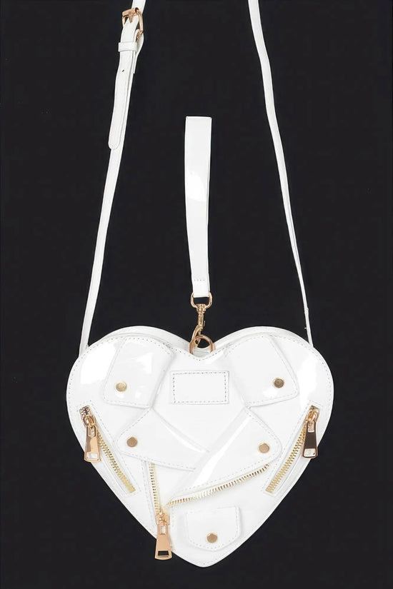 Luxury Heart Shape Jacket Crossbody Bag - IVORYNN