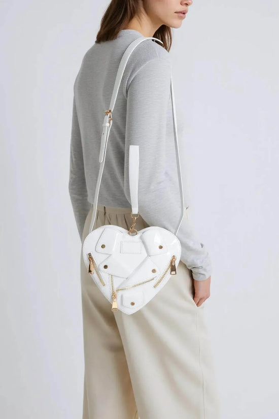 Luxury Heart Shape Jacket Crossbody Bag - IVORYNN