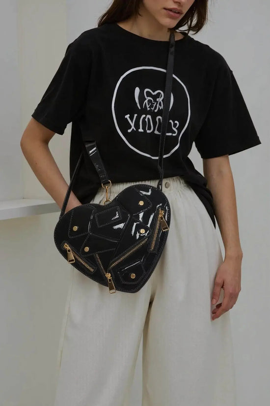 Luxury Heart Shape Jacket Crossbody Bag - IVORYNN