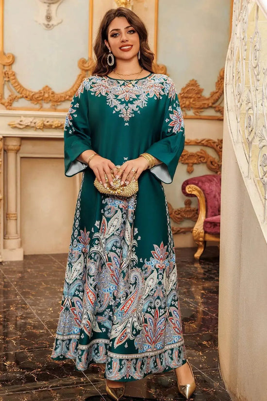 Luxury Printing Beading Casual Jalabiya - IVORYNN