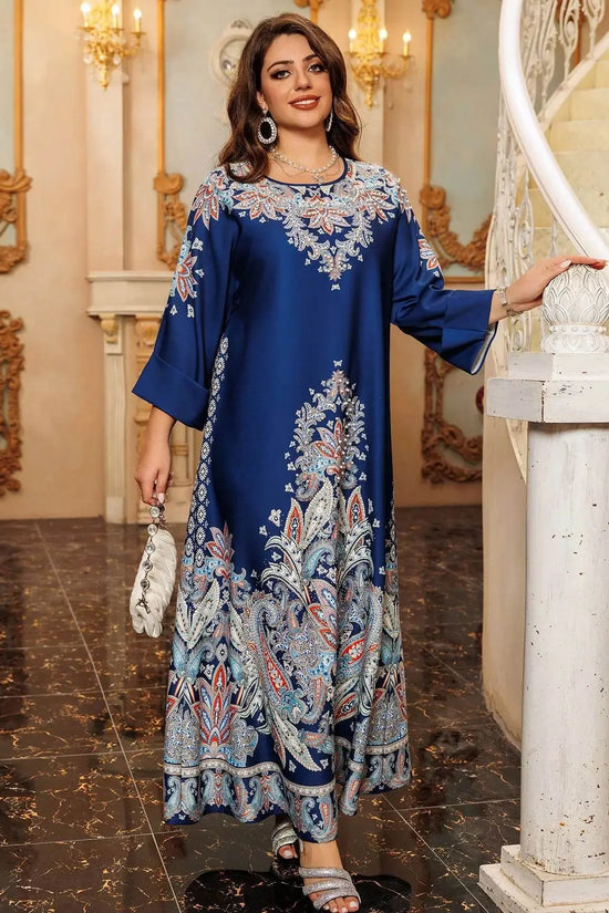 Luxury Printing Beading Casual Jalabiya - IVORYNN