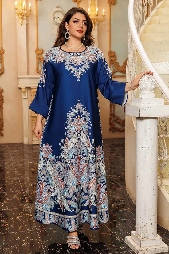 Luxury Printing Beading Casual Jalabiya - IVORYNN