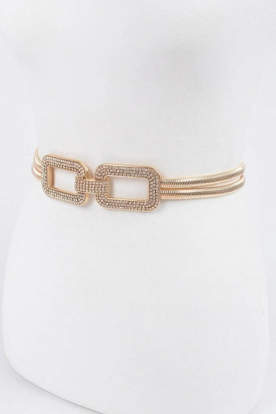 Luxury Rhinestone Metal Stretch Belt - IVORYNN