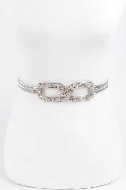 Luxury Rhinestone Metal Stretch Belt - IVORYNN