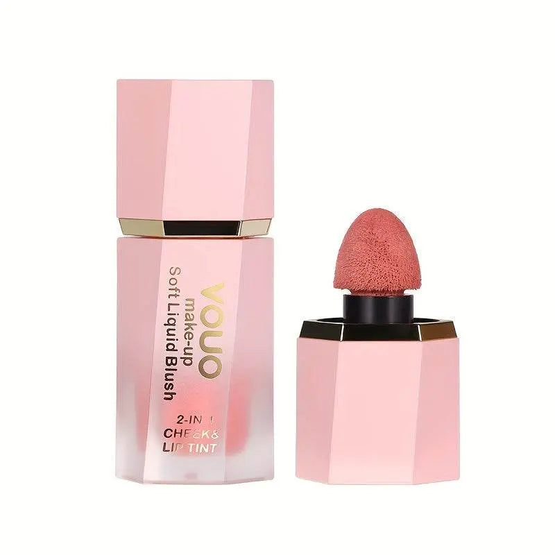 Matte Liquid Blush & Lip Tint With Sponge - IVORYNN