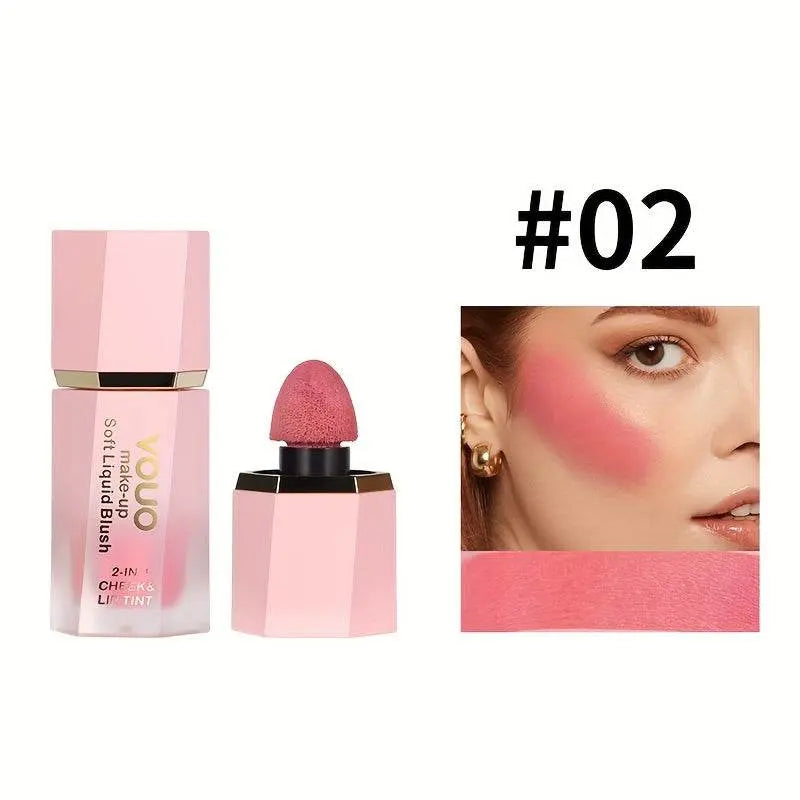 Matte Liquid Blush & Lip Tint With Sponge - IVORYNN