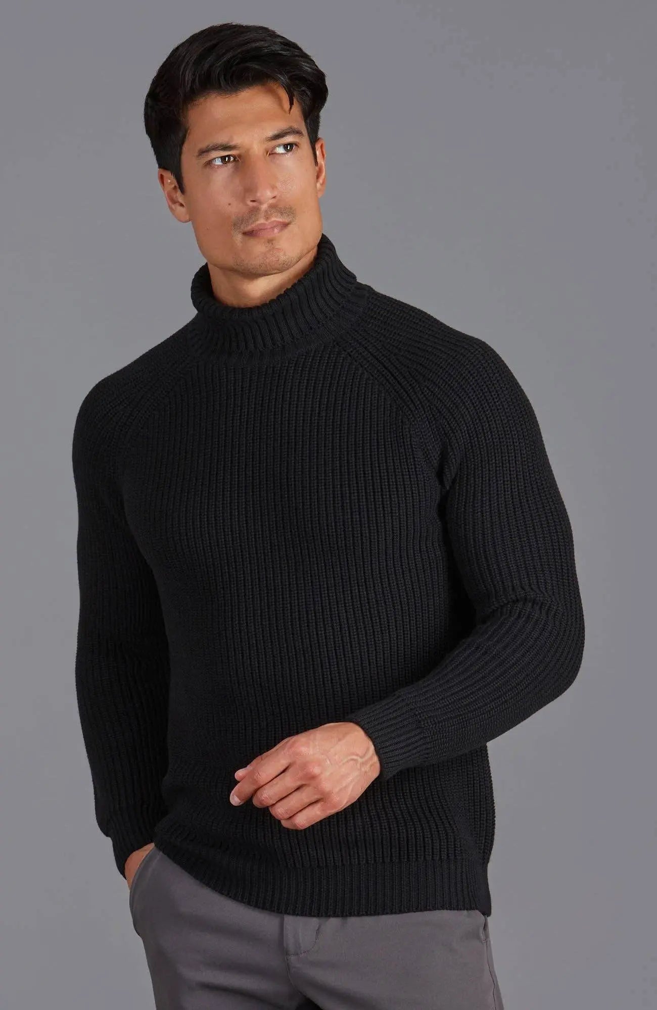 Midweight Cotton Rib Knitted Sweater - IVORYNN