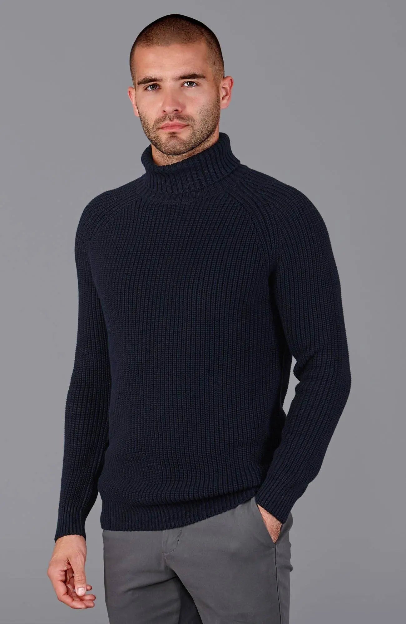 Midweight Cotton Rib Knitted Sweater - IVORYNN