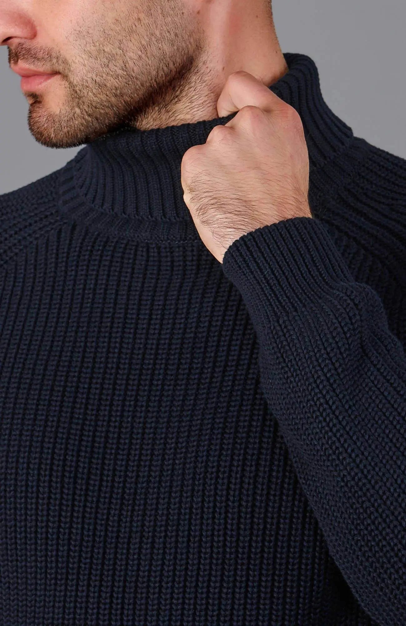 Midweight Cotton Rib Knitted Sweater - IVORYNN