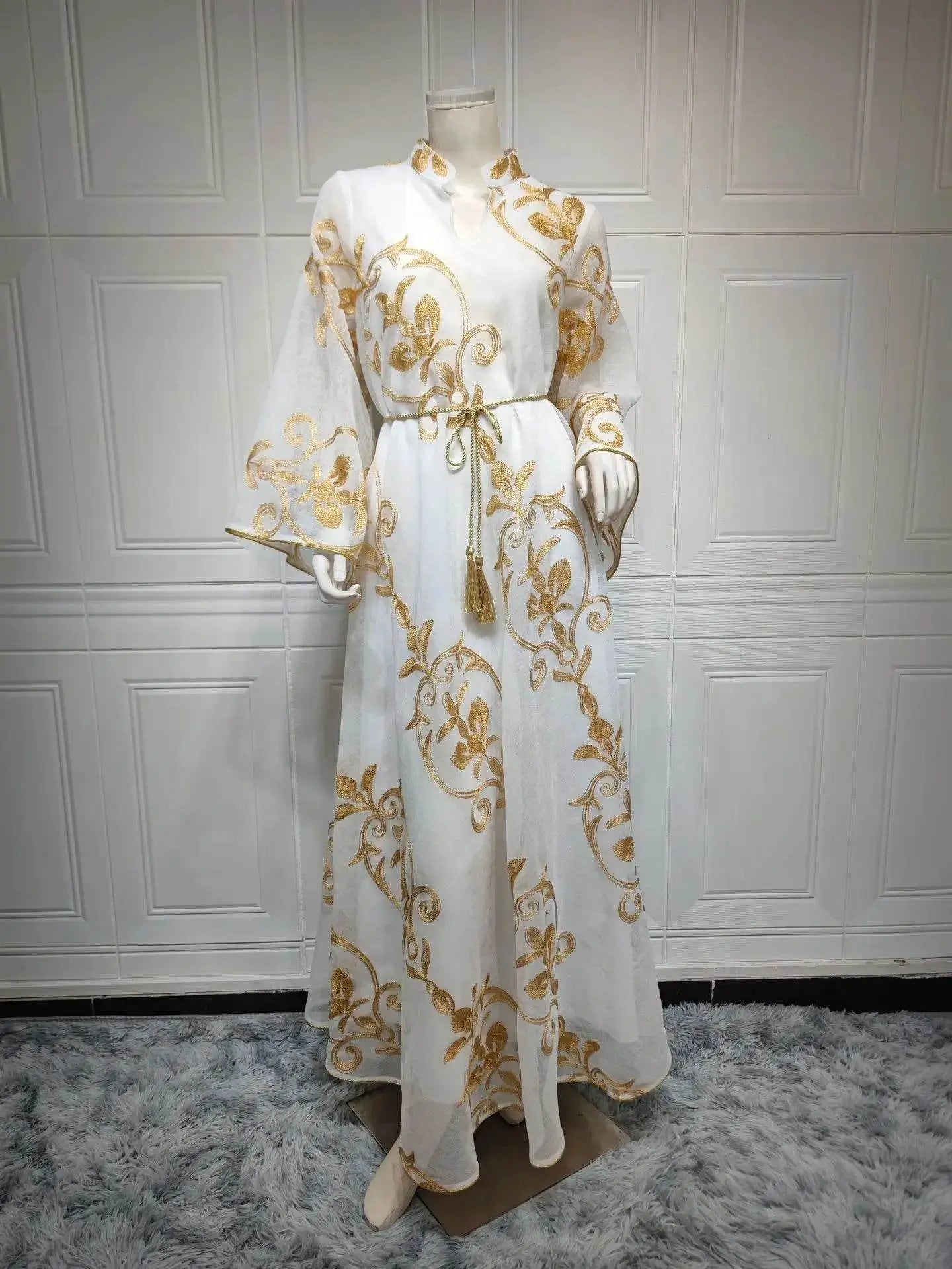 Modest Sequin Luxury Turkey Jalabiya - IVORYNN