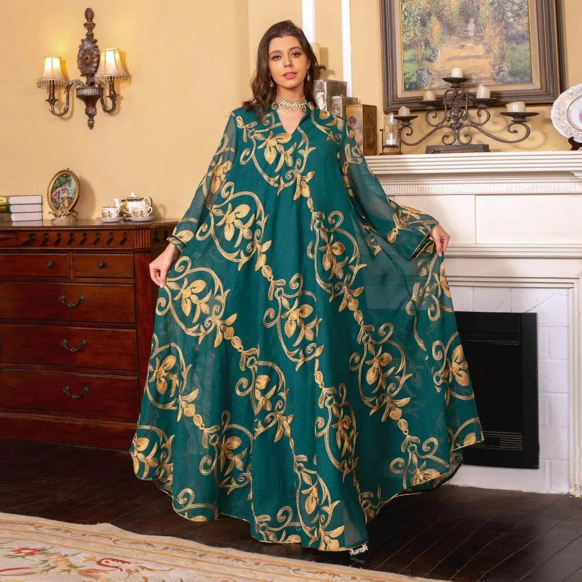 Modest Sequin Luxury Turkey Jalabiya - IVORYNN