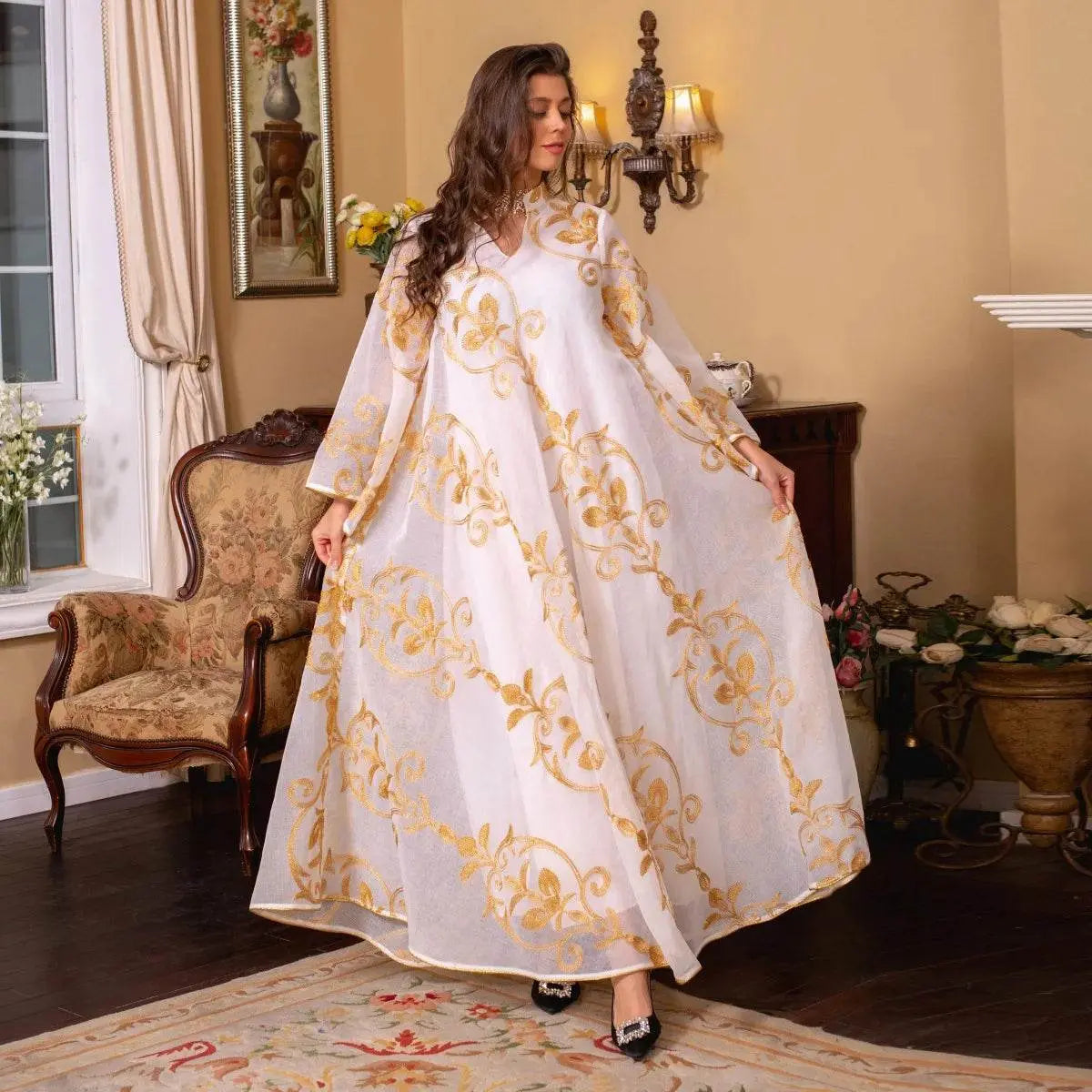 Modest Sequin Luxury Turkey Jalabiya - IVORYNN