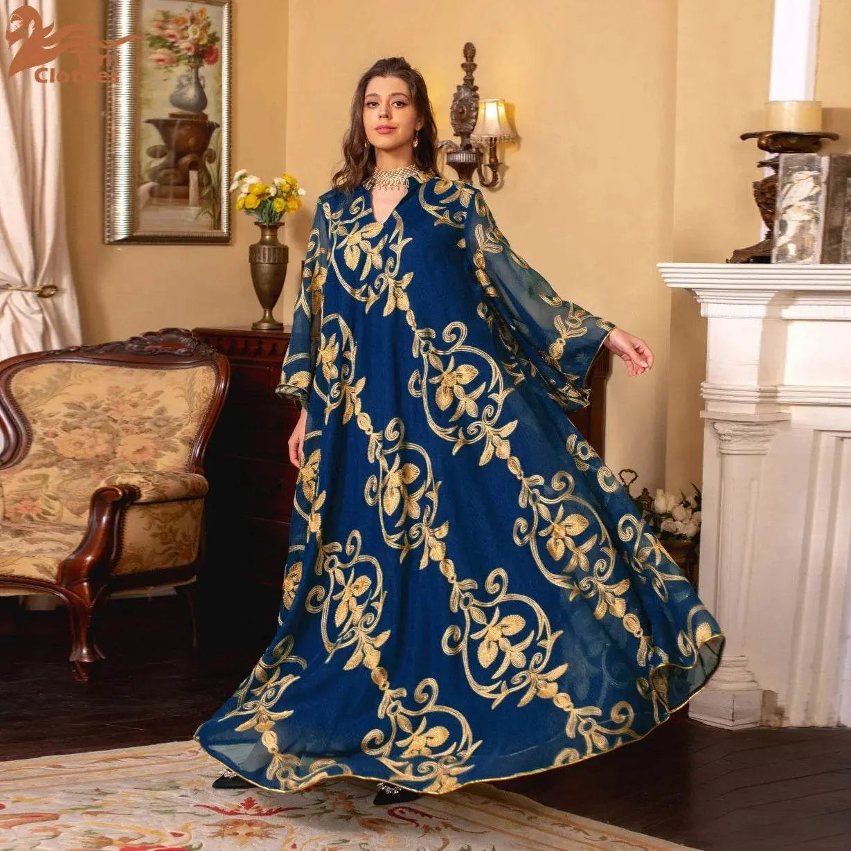 Modest Sequin Luxury Turkey Jalabiya - IVORYNN