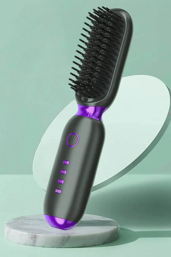 Multi Purpose Smoothing Ceramic Hair Straightener Brush - IVORYNN