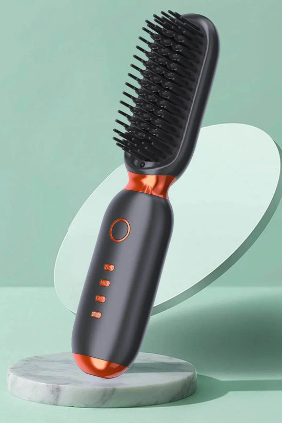 Multi Purpose Smoothing Ceramic Hair Straightener Brush - IVORYNN