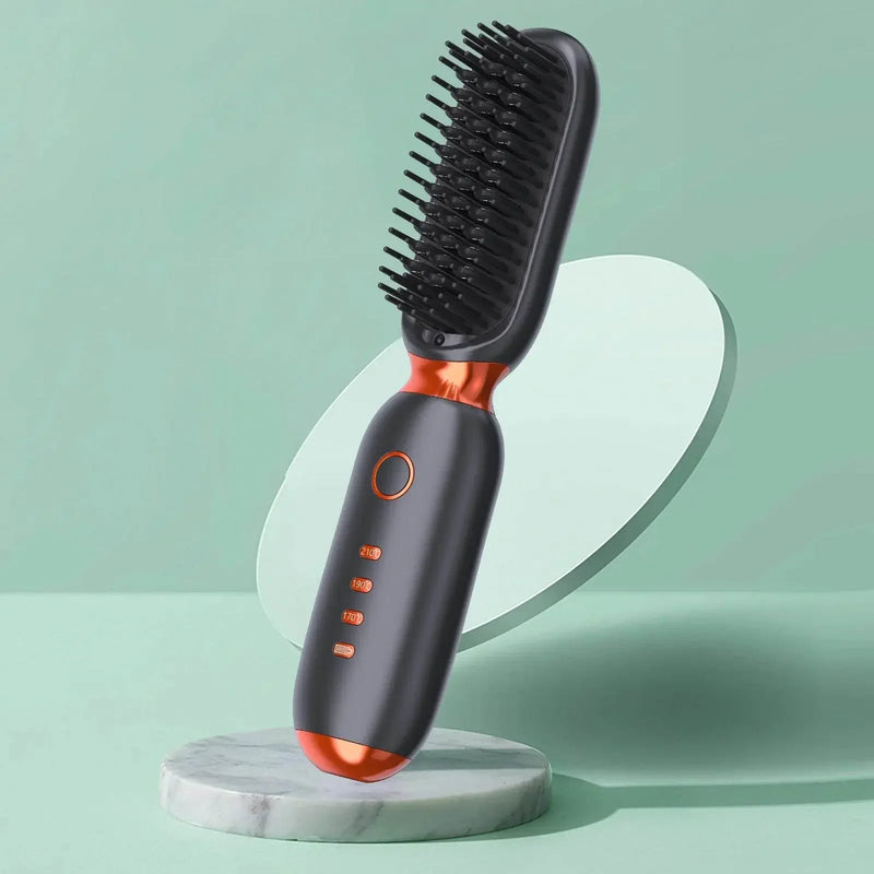 Multi Purpose Smoothing Ceramic Hair Straightener Brush - IVORYNN