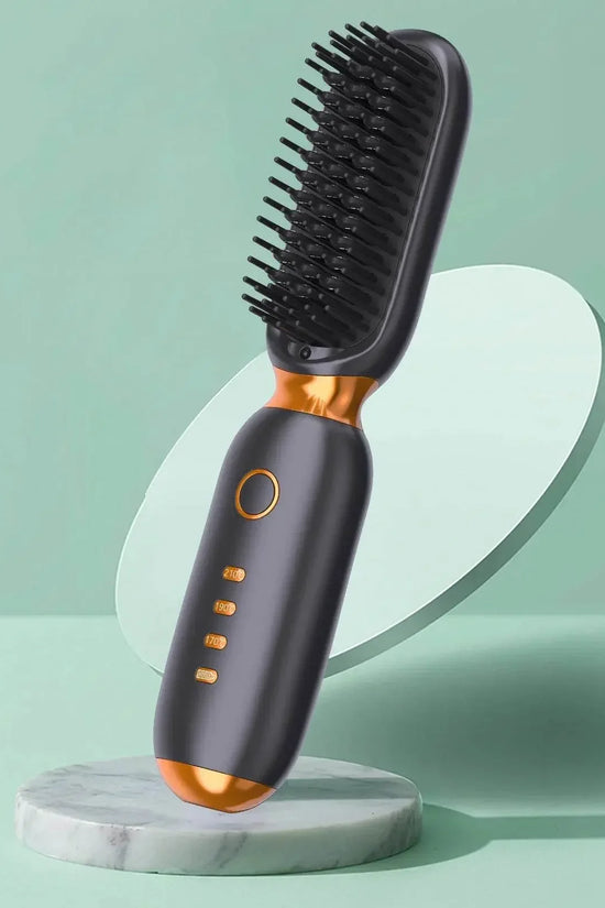 Multi Purpose Smoothing Ceramic Hair Straightener Brush - IVORYNN