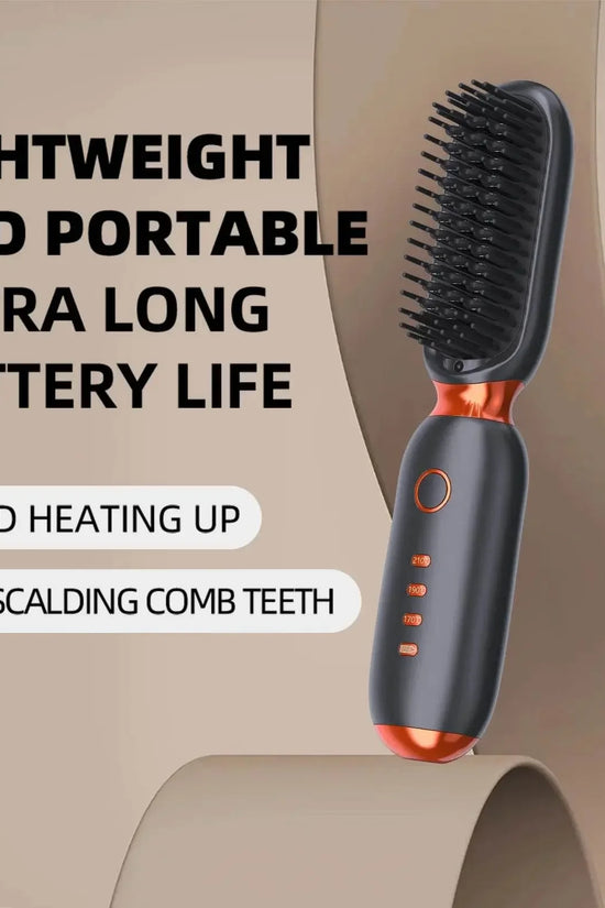 Multi Purpose Smoothing Ceramic Hair Straightener Brush - IVORYNN