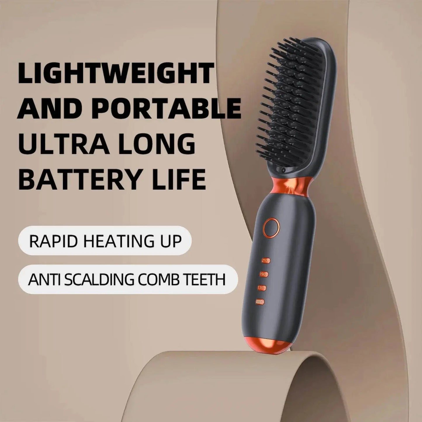 Multi Purpose Smoothing Ceramic Hair Straightener Brush - IVORYNN