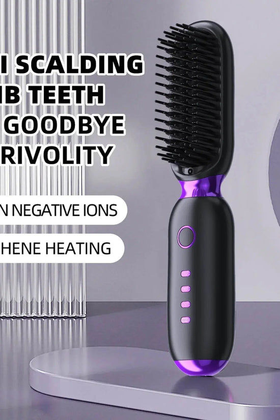 Multi Purpose Smoothing Ceramic Hair Straightener Brush - IVORYNN