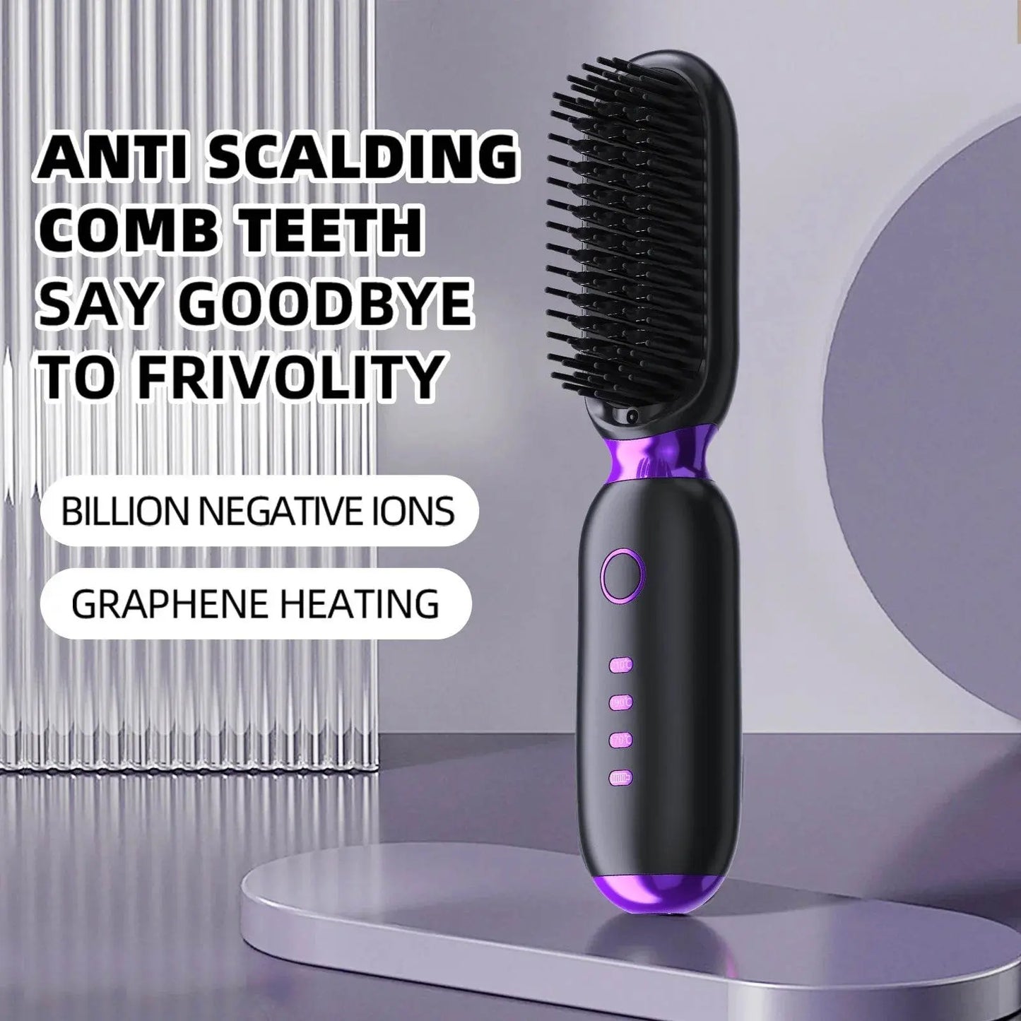 Multi Purpose Smoothing Ceramic Hair Straightener Brush - IVORYNN