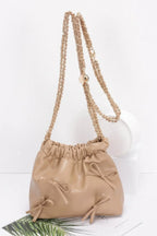 Multi Ribbon Bucket Chain crossbody bag - IVORYNN