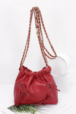 Multi Ribbon Bucket Chain crossbody bag - IVORYNN