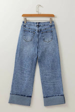 Myosotis Straight High Waist Center Seam Jeans - IVORYNN