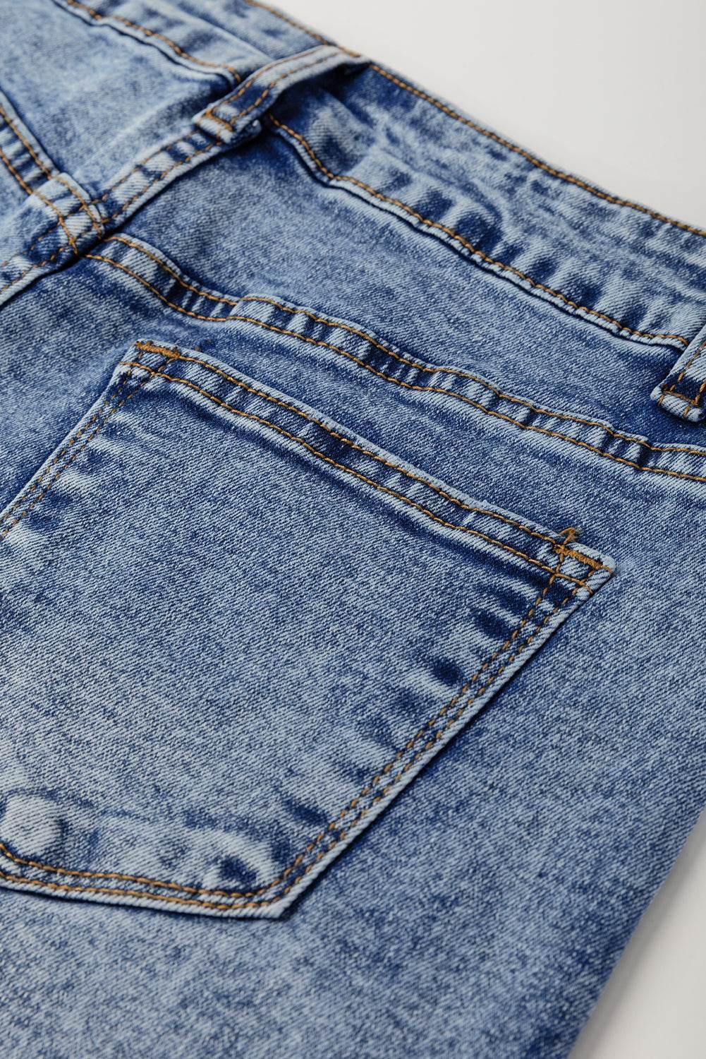 Myosotis Straight High Waist Center Seam Jeans - IVORYNN