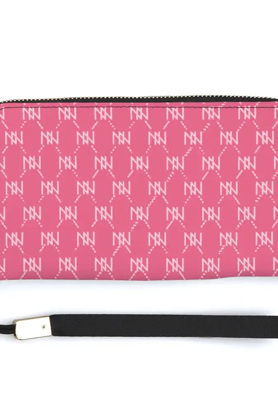 NN Long PU Wallets Zipper Pink Purses Handbags - IVORYNN