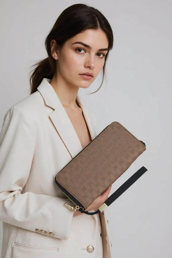 NN Long PU Wallets Zipper Purses Handbags - IVORYNN