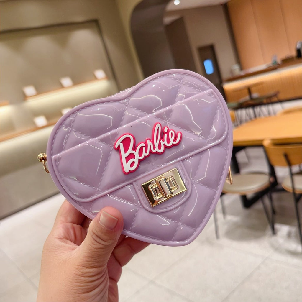 Luxury Crossbody Heart Mini Purple Bag