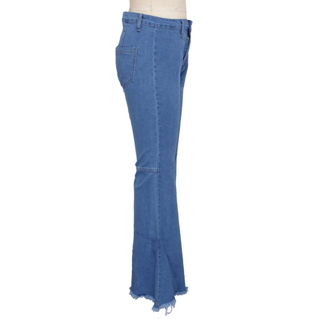 High-Waisted Slim Stretch Blue Denim
