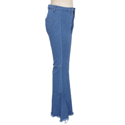 High-Waisted Slim Stretch Blue Denim