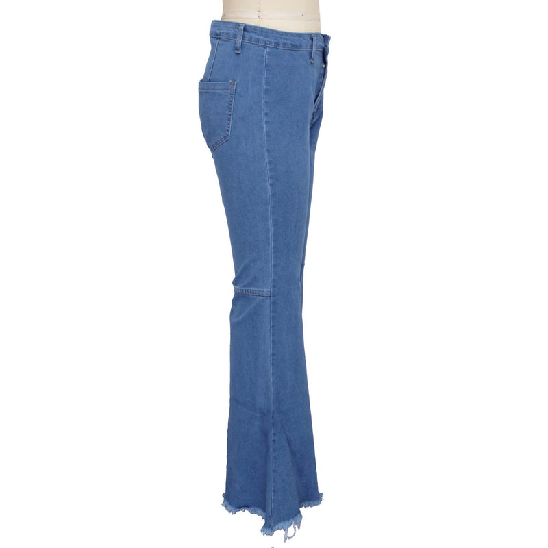 High-Waisted Slim Stretch Blue Denim