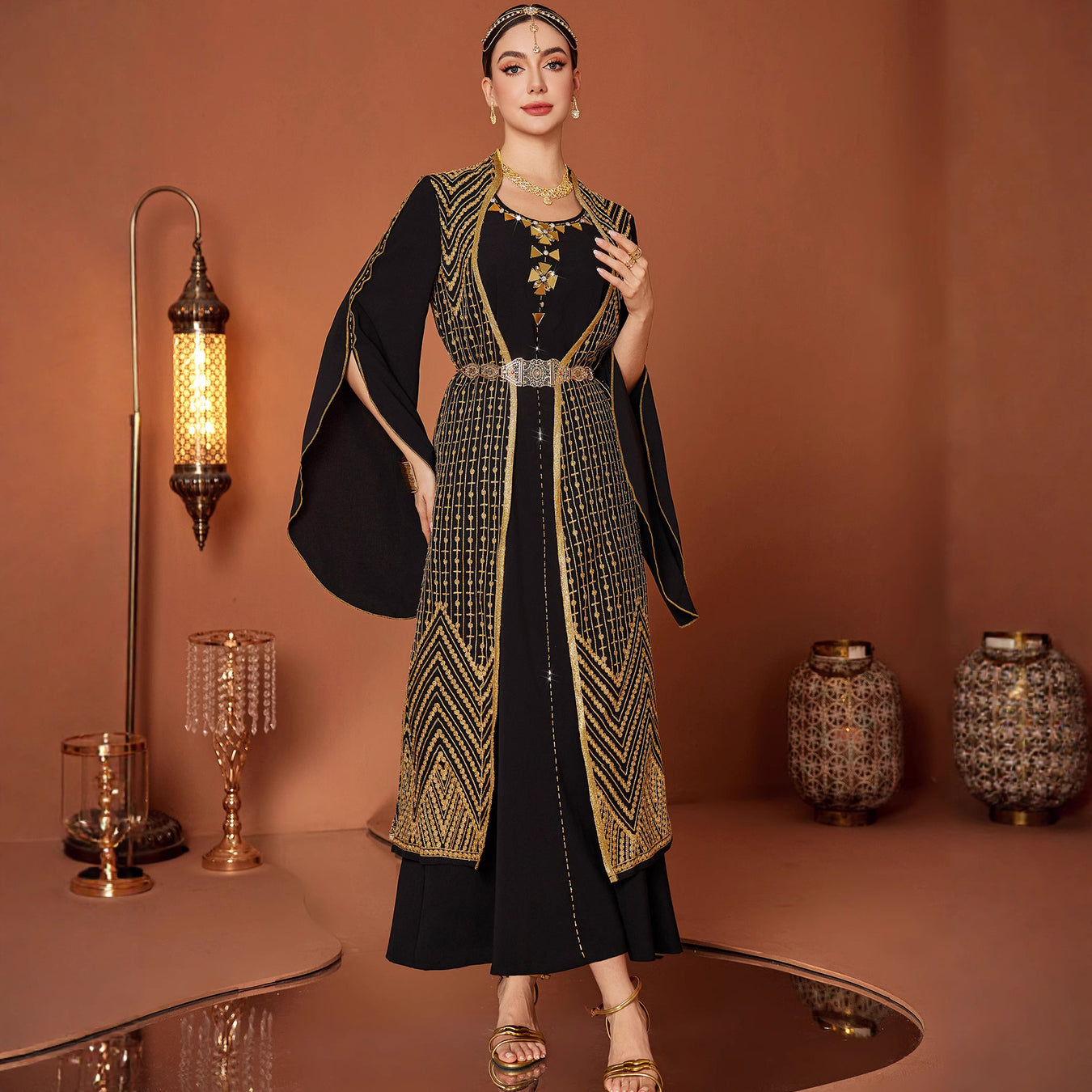 Luxury Arabian Two-Piece Banquet Dress