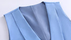 Elegant Light Blue Wedding Vest