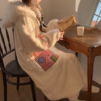 Thickeneded Velvet Flannel Warmth Red Bow kt Cat Cute Pajama