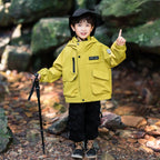 Three-in-One Boys Windbreaker Green Coat