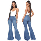 High-Waisted Slim Stretch Blue Denim