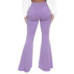High-Waisted Slim Stretch Purple Denim