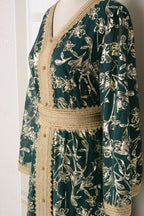 Floral Embroidered Evening Dress