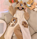Thickeneded Velvet Flannel Warmth Snot bala Cute Pajama