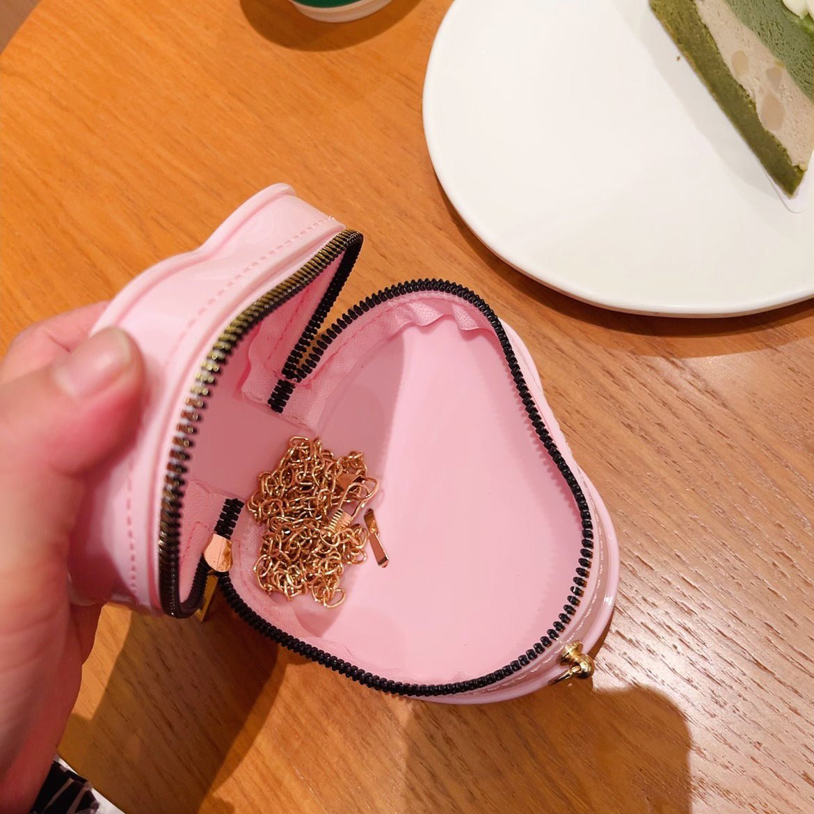 Luxury Crossbody Heart Mini Pink Bag