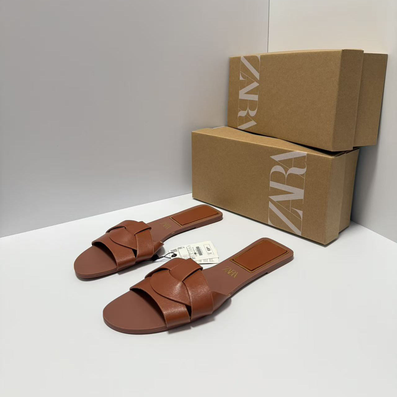 Flats Cow Gold Leather Sandals