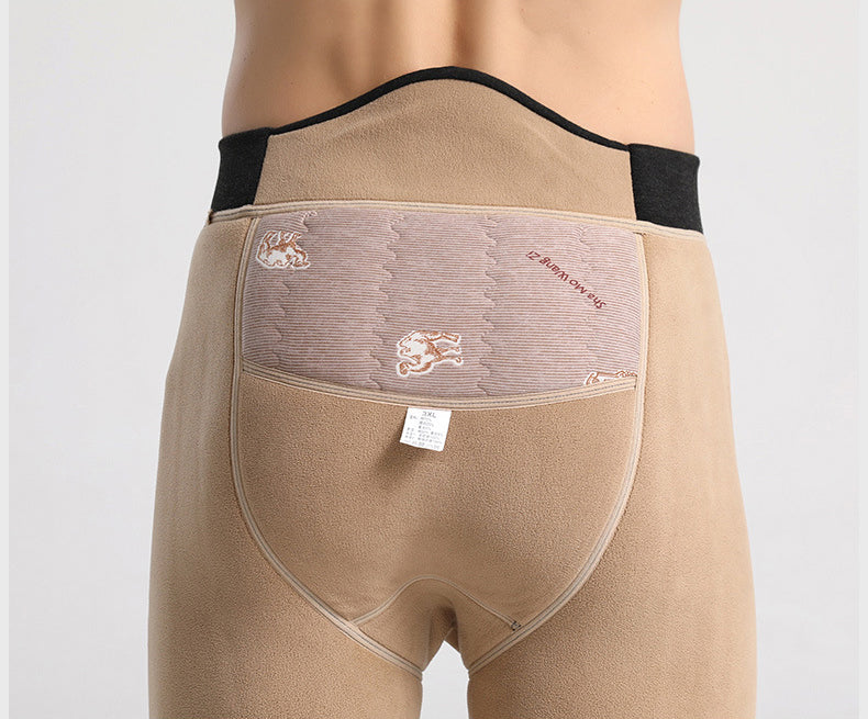 Velvet Padded Slim Alpaca Wool Graphite Leggings