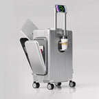 Three-Opening Multi-Functional Travel Silver Luggage