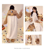 Thickeneded Velvet Flannel Warmth Snot bala Cute Pajama