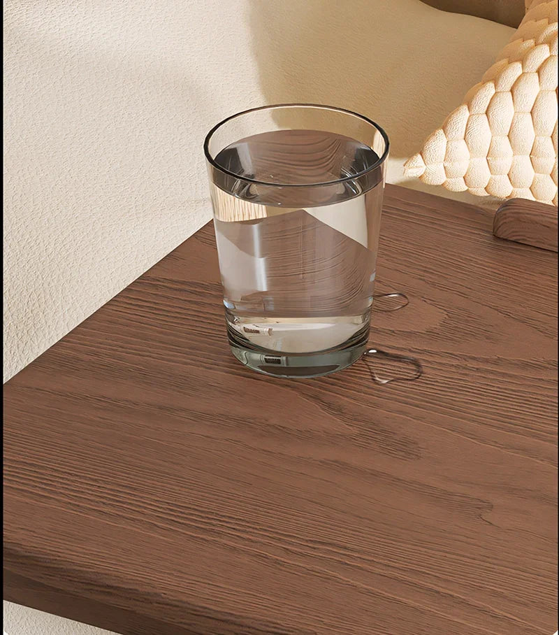 Solid Wood Movable Sofa Side Table